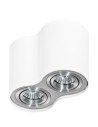 Azzardo BROSS 2 WHITE/ALUMINIUM 2xGU10 Natynkowa Biały/Aluminium AZ0784