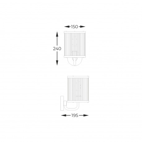 Zuma Line SERGIO CZARNY MAT W0528-01F-P7AC KINKIET