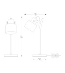 Desk lamps - Zuma Line DRACO WHITE/SILVER A2038-SWH desk lamp. - product 2