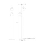 Floor lamps - Zuma Line DRACO BLACK MAT A4022A-MBK FLOOR PLATE - product 2