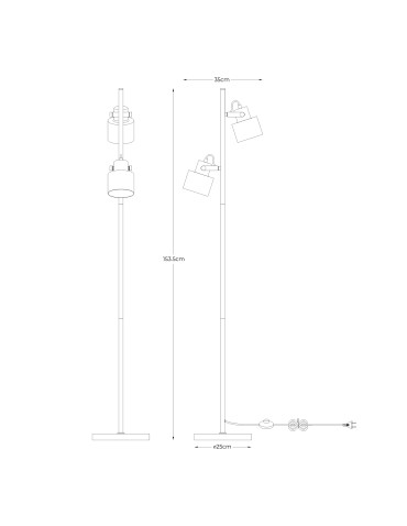 Zuma Line DRACO CZARNY MAT A4022A-MBK PODŁOGOWA - produkt 2