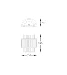 Glamour wall lamps - Zuma Line SERGIO BLACK MAT W0528-02B-P7AC SHINKIT. - product 2