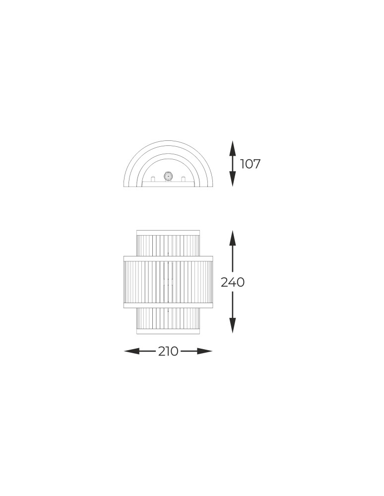 Glamour wall lamps - Zuma Line SERGIO BLACK MAT W0528-02B-P7AC SHINKIT. - product kolory-swiatla.pl 2