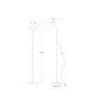 Floor lamps for reading - Zuma Line APUS WHITE/SILVER A4012-SWH FLOOR PLATE - product 2