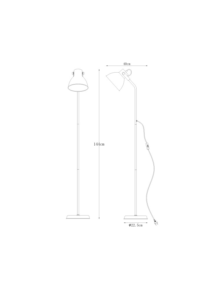 Floor lamps for reading - Zuma Line APUS WHITE/SILVER A4012-SWH FLOOR PLATE - product kolory-swiatla.pl 2