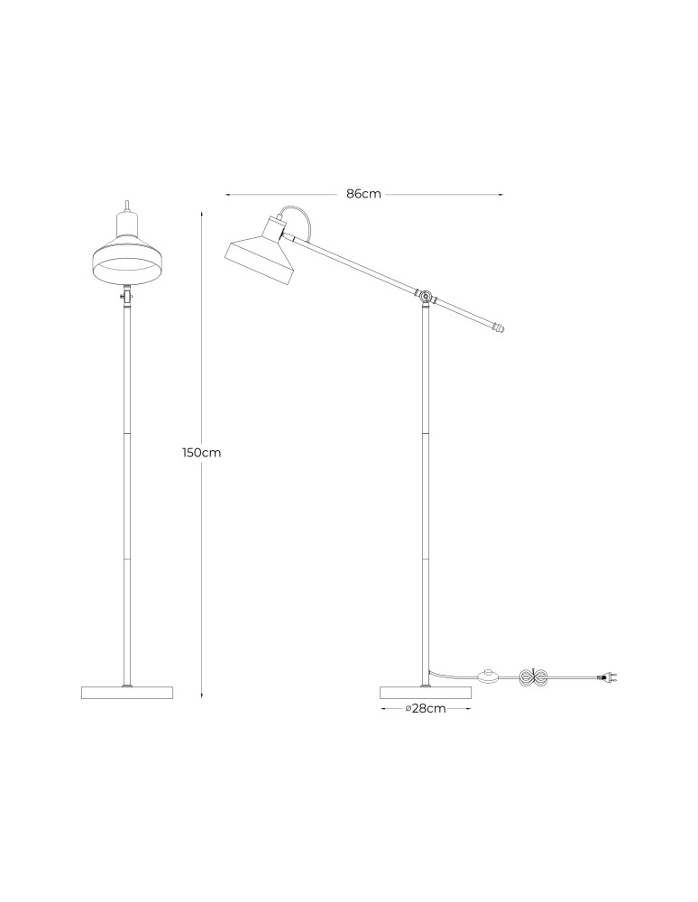 Broken floor lamps - Zuma Line SIGMA BLACK/GOLD A4009-SBK FLOOR PLATE - product kolory-swiatla.pl 2