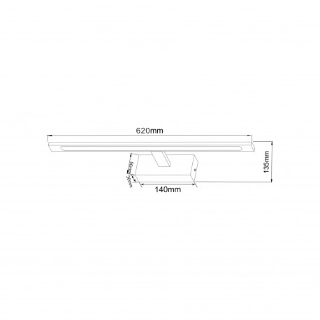 Zuma Line ALTER CZARNY W89443-20W-BK KINKIET