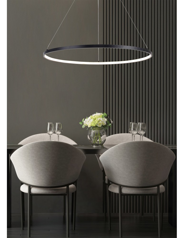 Pendant lamps circles - Zuma Line HORIK BLACK PEN89424-90BK Pendant. - product kolory-swiatla.pl 4