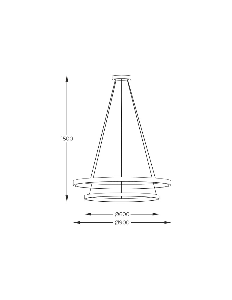 Pendant lamps circles - Zuma Line HORIK BLACK PEN89424-60+90BK Pendant. - product kolory-swiatla.pl 2
