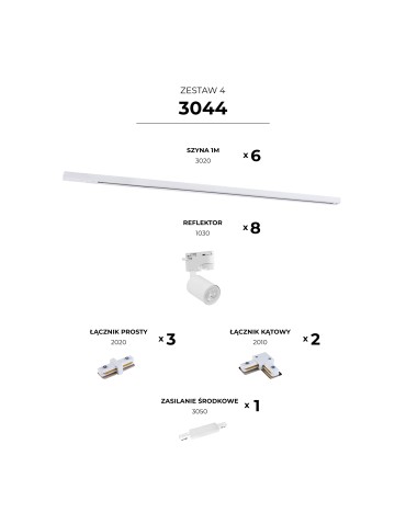 Zuma Line ZESTAW SZYNOPRZEWODY BIAŁY 3044 SZYNOPRZEWODY - produkt 2