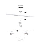 Ready-made rail kits - Zuma Line WHITE 3045 HORIZONTALLY CURRENT SET. - product 2