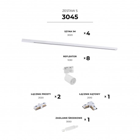 Zuma Line ZESTAW SZYNOPRZEWODY BIAŁY 3045 SZYNOPRZEWODY