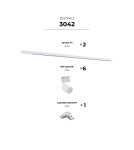 Ready-made rail kits - Zuma Line WHITE 3042 HORIZONTOPE SET. - product 2