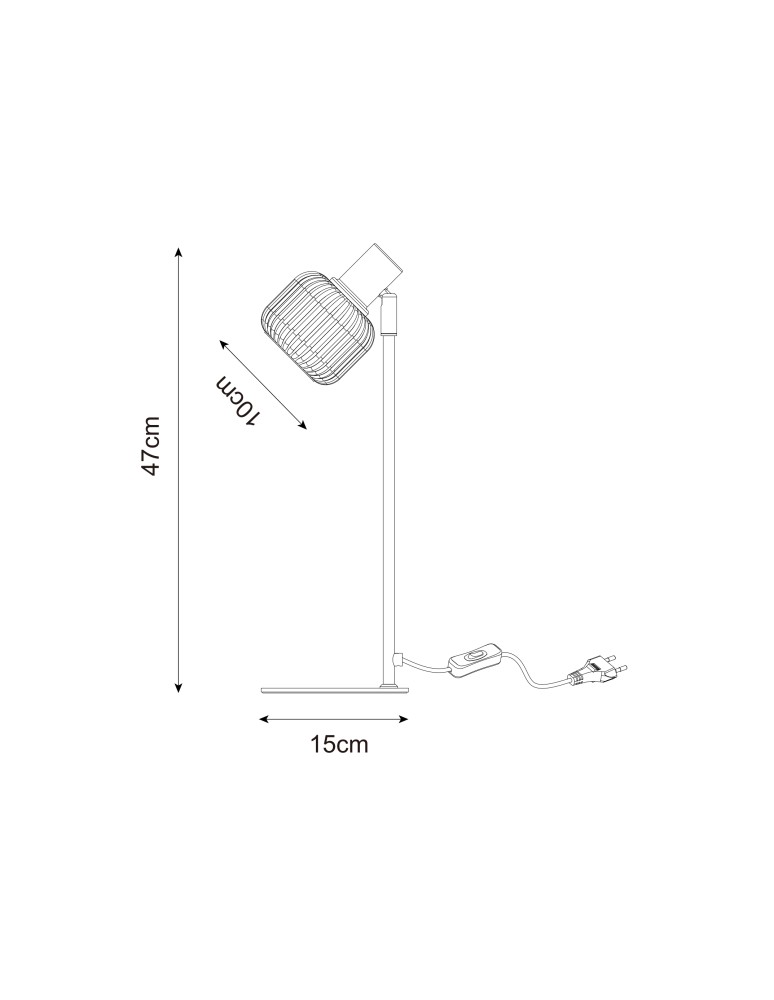 Nightlights - Zuma Line STEM BLACK MAT/WHITE R5021009A-1T TABLE TABLE. - product kolory-swiatla.pl 2