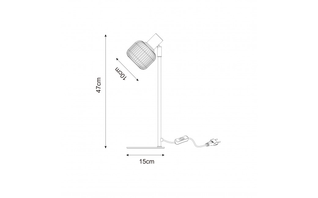 Zuma Line STEM CZARNY MAT/BIAŁY R5021009A-1T STOŁOWA