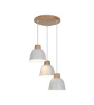 Scandinavian style pendant lamps - Zuma Line ORLO WHITE/DREAM P21031M-3R Pendant. - product 1