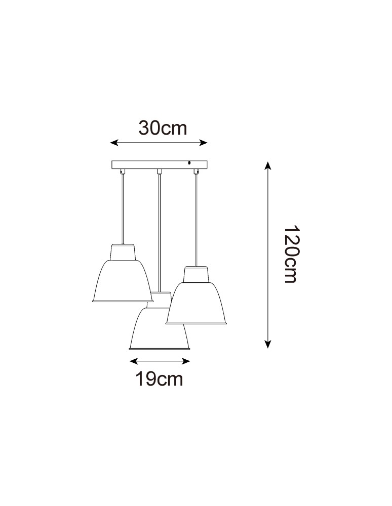 Scandinavian style pendant lamps - Zuma Line ORLO WHITE/DREAM P21031M-3R Pendant. - product kolory-swiatla.pl 3