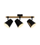 Adjustable ceiling lamps - spots - Zuma Line ELTI BLACK/NATURAL P22077-3TU SPOT - product 1