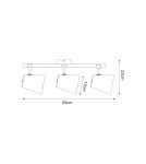 Adjustable ceiling lamps - spots - Zuma Line ELTI BLACK/NATURAL P22077-3TU SPOT - product 2