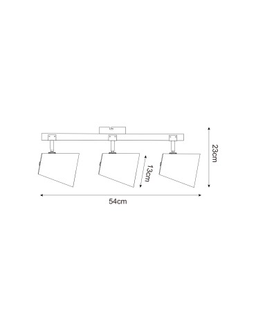 Zuma Line ELTI BLACK/NATURAL P22077-3TU SPOT - product 2