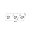 Adjustable ceiling lamps - spots - Zuma Line STEM BLACK MAT/White R5021009A-3B SPOT - product 2