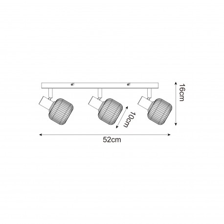 Zuma Line STEM CZARNY MAT/BIAŁY R5021009A-3B SPOT