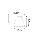 Loft wall lamps - industrial - Zuma Line ORLO WHITE/DREAM P21031M-1W CROWD. - product 2