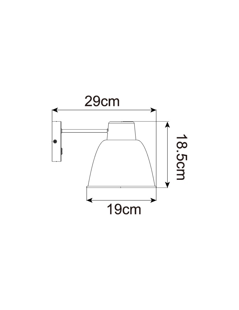 Loft wall lamps - industrial - Zuma Line ORLO WHITE/DREAM P21031M-1W CROWD. - product kolory-swiatla.pl 2