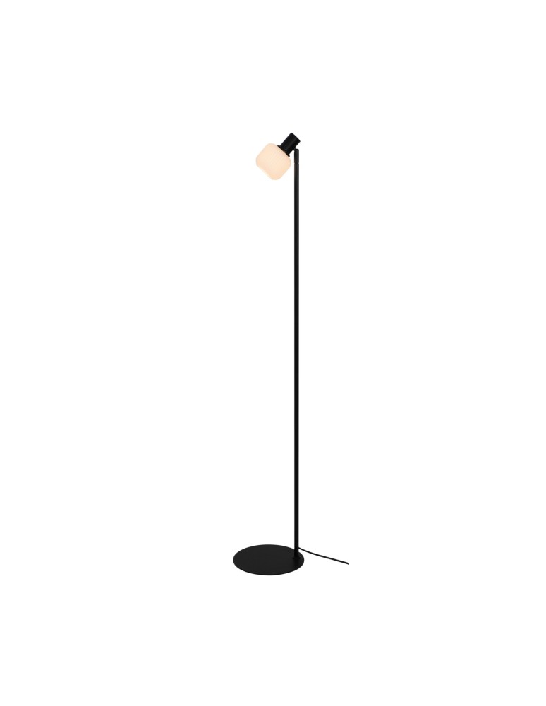 Floor lamps - Zuma Line STEM BLACK MAT/WHITE R5021009A-1F FLOOR PLATE - product kolory-swiatla.pl 1