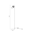 Floor lamps - Zuma Line STEM BLACK MAT/WHITE R5021009A-1F FLOOR PLATE - product 2