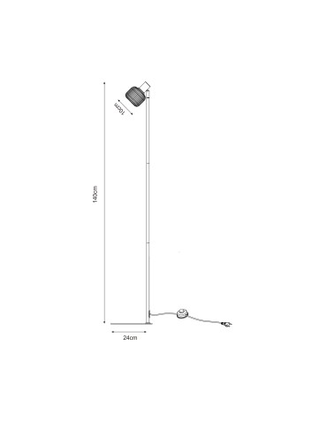 Zuma Line STEM BLACK MAT/WHITE R5021009A-1F FLOOR PLATE - product 2