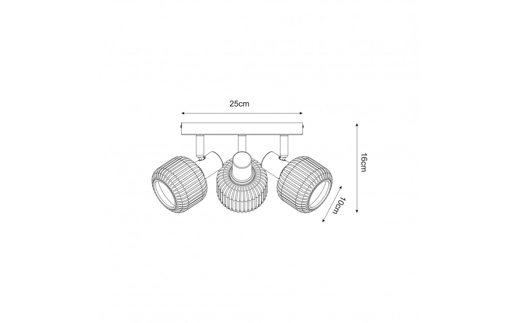 Zuma Line STEM CZARNY MAT/BIAŁY R5021009A-3R SPOT