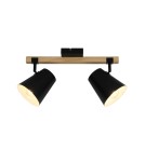 Adjustable ceiling lamps - spots - Zuma Line ELTI BLACK/NATURAL P22077-2TU SPOT - product 1
