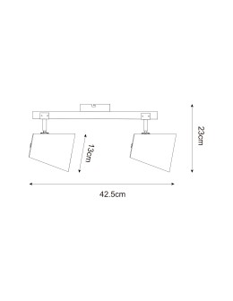 Zuma Line ELTI CZARNY/NATURALNY P22077-2TU SPOT - produkt 2