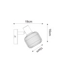 Adjustable ceiling lamps - spots - Zuma Line STEM BLACK MAT/White R5021009A-1R SPOT - product 2