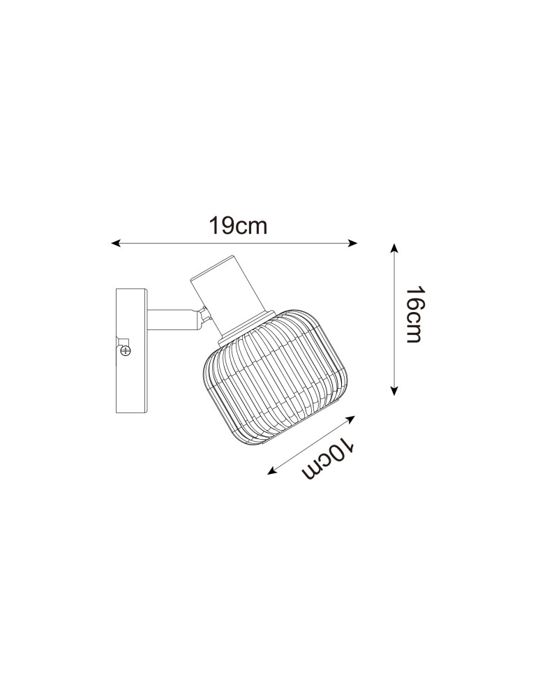 Adjustable ceiling lamps - spots - Zuma Line STEM BLACK MAT/White R5021009A-1R SPOT - product kolory-swiatla.pl 2