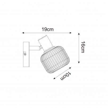 Zuma Line STEM CZARNY MAT/BIAŁY R5021009A-1R SPOT