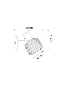 Zuma Line STEM CZARNY MAT/BIAŁY R5021009A-1R SPOT - produkt 2