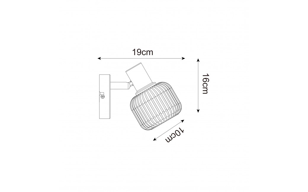 Zuma Line STEM CZARNY MAT/BIAŁY R5021009A-1R SPOT