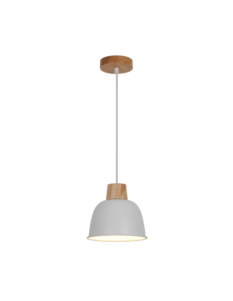 Scandinavian style pendant lamps - Zuma Line ORLO WHITE/NATURAL P21031M Pendant. - product kolory-swiatla.pl 1