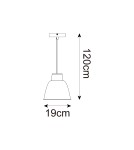 Scandinavian style pendant lamps - Zuma Line ORLO WHITE/NATURAL P21031M Pendant. - product 3