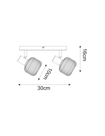 Zuma Line STEM CZARNY MAT/BIAŁY R5021009A-2B SPOT - produkt 2