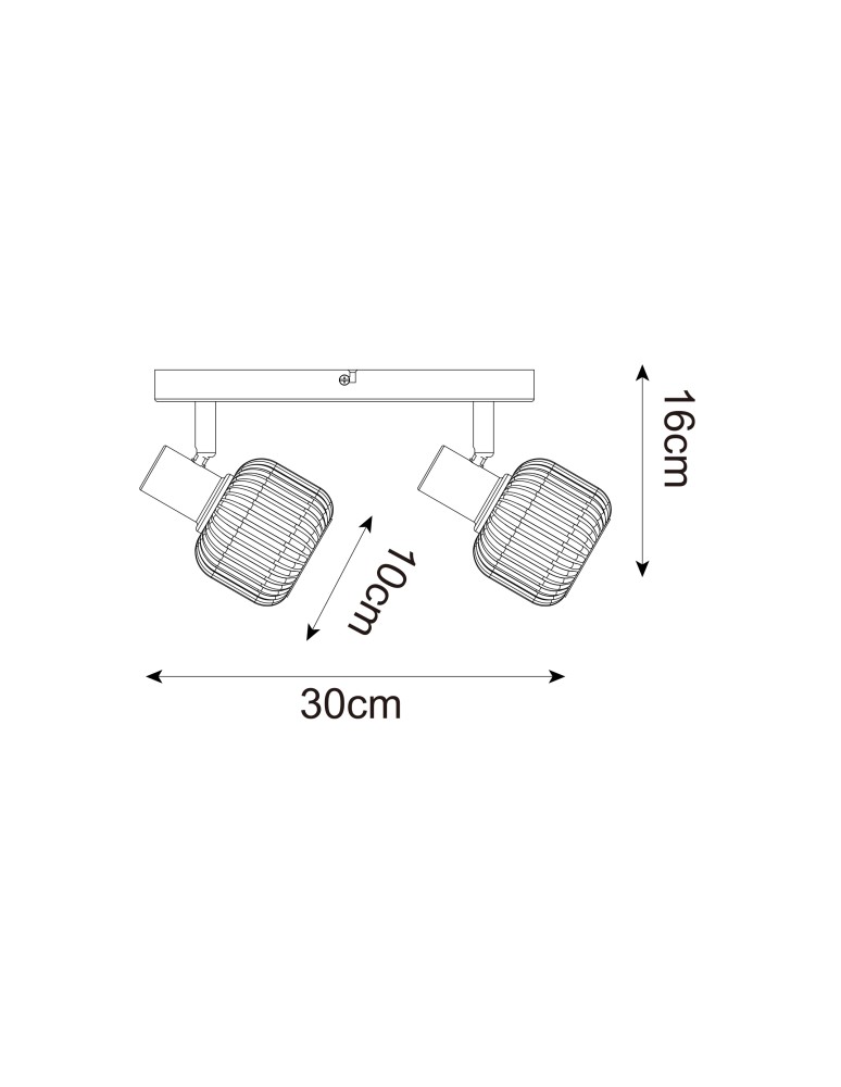 Adjustable ceiling lamps - spots - Zuma Line STEM BLACK MAT/White R5021009A-2B SPOT - product kolory-swiatla.pl 2
