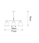 Pendant lamps over the island - Zuma Line ORLO WHITE/DREAM P21031M-3TUP Pendant. - product 2