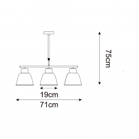 Zuma Line ORLO BIAŁY/DREWNO P21031M-3TUP WISZĄCA