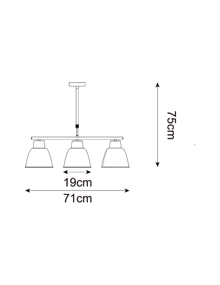 Pendant lamps over the island - Zuma Line ORLO WHITE/DREAM P21031M-3TUP Pendant. - product kolory-swiatla.pl 2