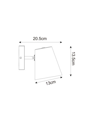Zuma Line ELTI BLACK/NATURAL P22077-1R SPOT - product 2