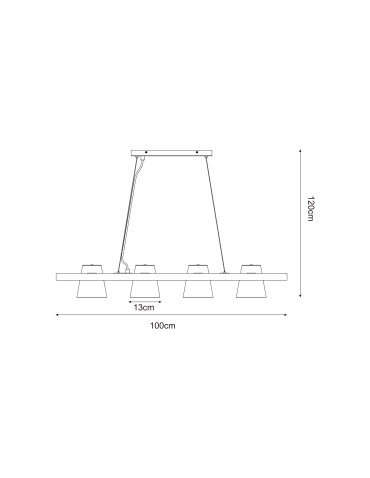Zuma Line ELTI CZARNY/NATURALNY P22077-4 WISZĄCA - produkt 2