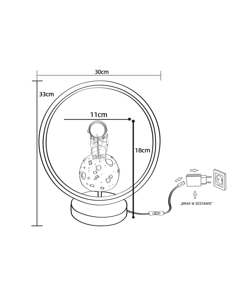 Children's table lamps - Zuma Line ASTRONAUTA AX04S223D-1 STABLE. - product kolory-swiatla.pl 6