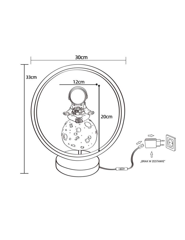 Children's table lamps - Zuma Line ASTRONAUTA BX04S123D-1 TABLE TABLE. - product kolory-swiatla.pl 5